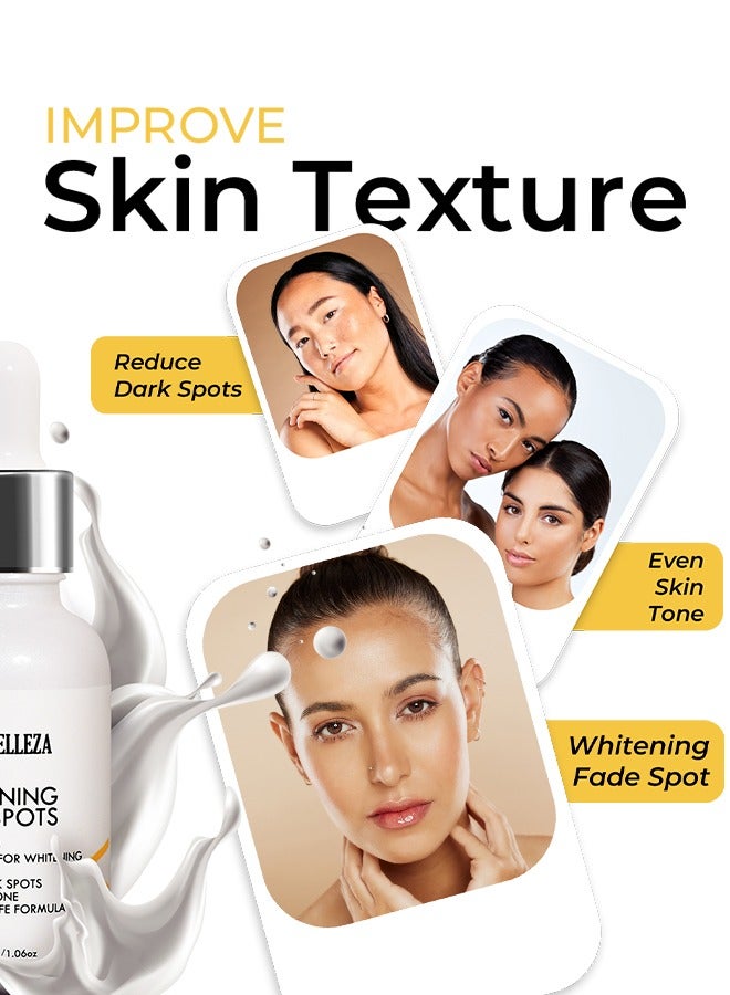 Muna Belleza Face Serum for Anti-Aging & Pigmentation with Niacinamide & Collagen – Brightens Sensitive to Dry Skin, Reduces Dark Spots & Sun Damage, Natural Formula for All Skin Types, 30ml - Image 5