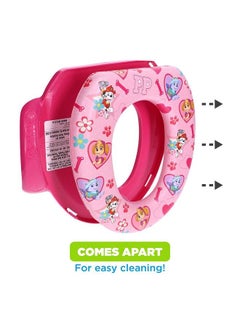 ginsey Nickelodeon Paw Patrol "Skye And Everest" Soft Potty Seat For Toilet Training Kids Pink Standard  - Image 4