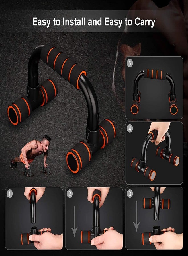 Shopeleven Push-Up Stands with Anti-Slip Handles - Home Workout Bars with Padded Foam Grip for Comfortable Strength Training - Image 3