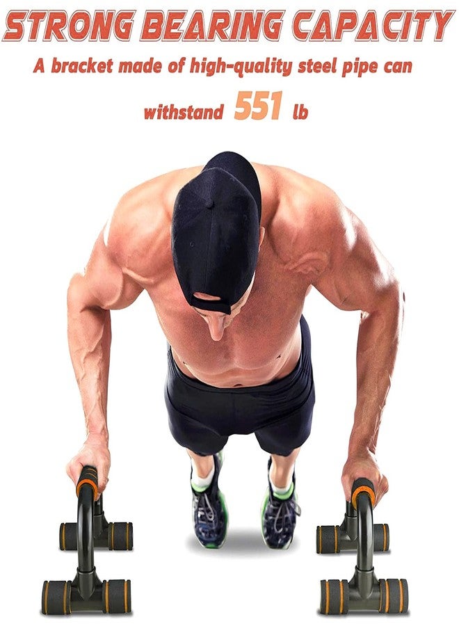 Shopeleven Push-Up Stands with Anti-Slip Handles - Home Workout Bars with Padded Foam Grip for Comfortable Strength Training - Image 4