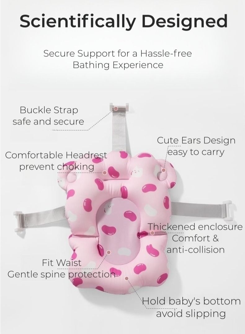 Be a better mom Baby Bathtub Cushion Adjustable Comfortable Non-Slip Cushion for 0-3 Years - Image 5