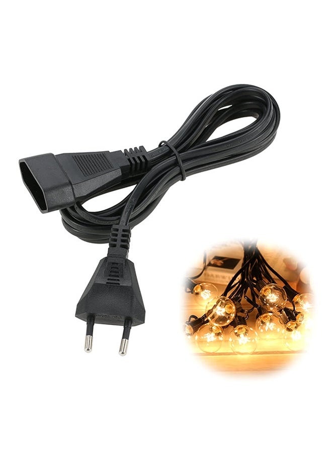 Generic Water Resistance IP20 Extension Cable For G40 String Light - UK Plug Black 18.5x12x2.5cm  - Image 2