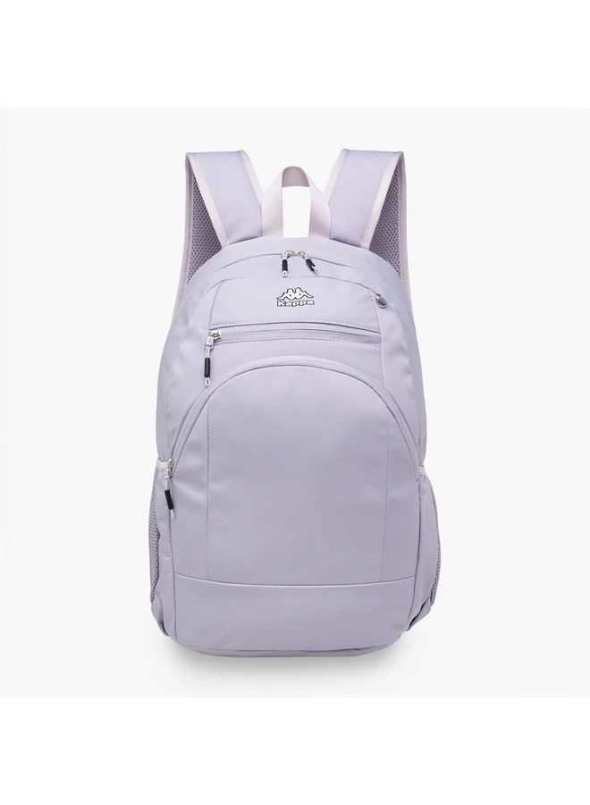Kappa Girls Logo Print Backpack with Adjustable Straps and Detachable Pencil Pouch - 20x30x46 cm