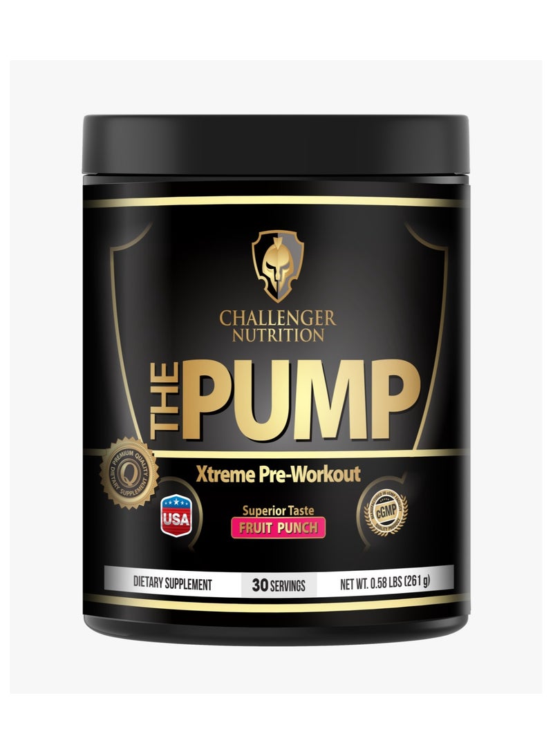 CHALLENGER NUTRITION Pump Fruit Punch 30 srv 261 Gram - Image 1