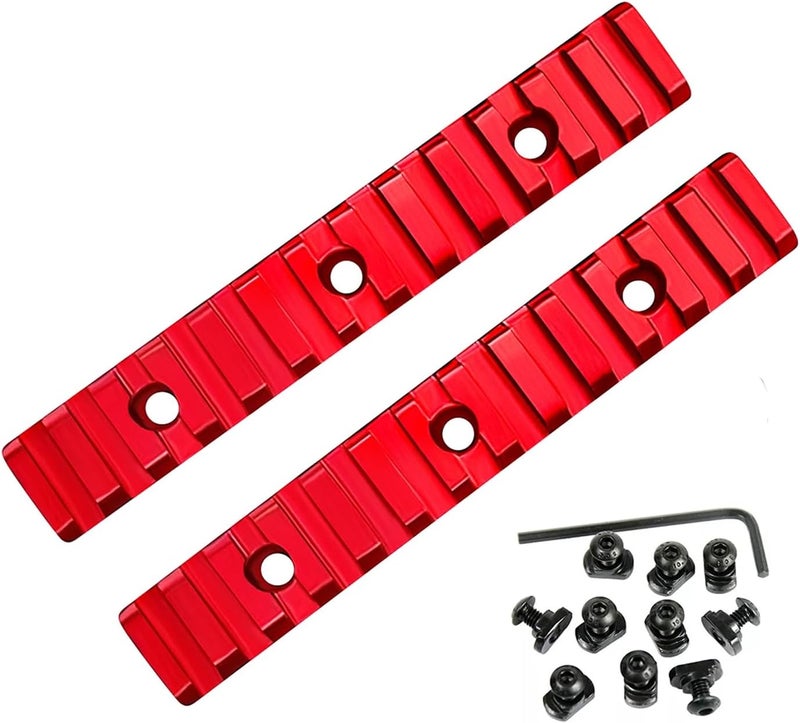 Gotical Store 13 Slots Red Rail Section Compatible for M Lock Set of 2 Pieces - Image 1