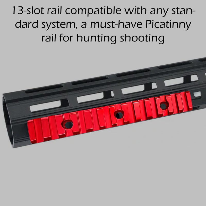 Gotical Store 13 Slots Red Rail Section Compatible for M Lock Set of 2 Pieces - Image 3
