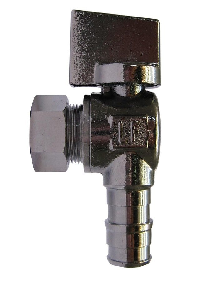 PROFLO PFXQAPP32C 1/2" PEX x 3/8" OD Angle Stop Quarter 1/4" Turn QT - Chrome - Image 1