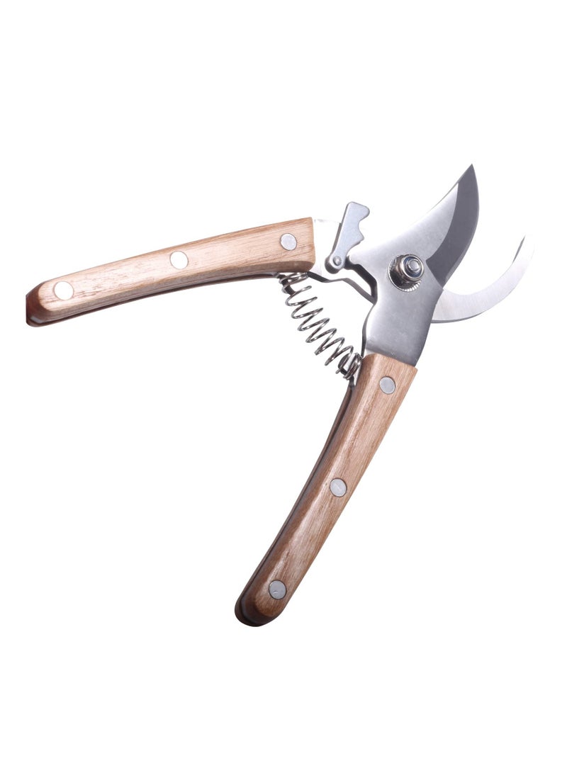 SYOSI Heavy Duty Garden Shears, Professional Sharp Pruners, Tree Trimmers Secateurs, Pruning Shears with Steel Blades, Wooden Handle Bypass Pruner Hedge Clippers, Tree trimmer, Gardening Tools - Image 1