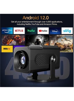 SMARTX HY320 Smart Projector with Built-in Gaming Console | 4K Supported, 1080P FHD, 300 ANSI Lumens, WiFi 6, Android 12, Portable Home & Outdoor Theater  - Image 3