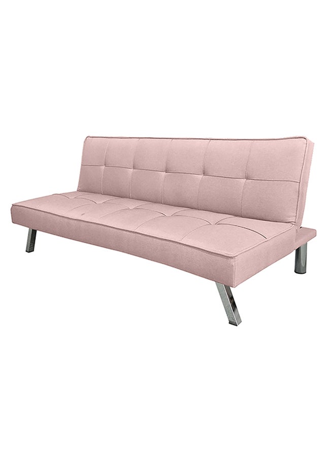 In-House Sandi | 3-Seater Sofabed 2 In 1 Upholstered In Velvet 30x177x107 cm- Light Pink - Image 2
