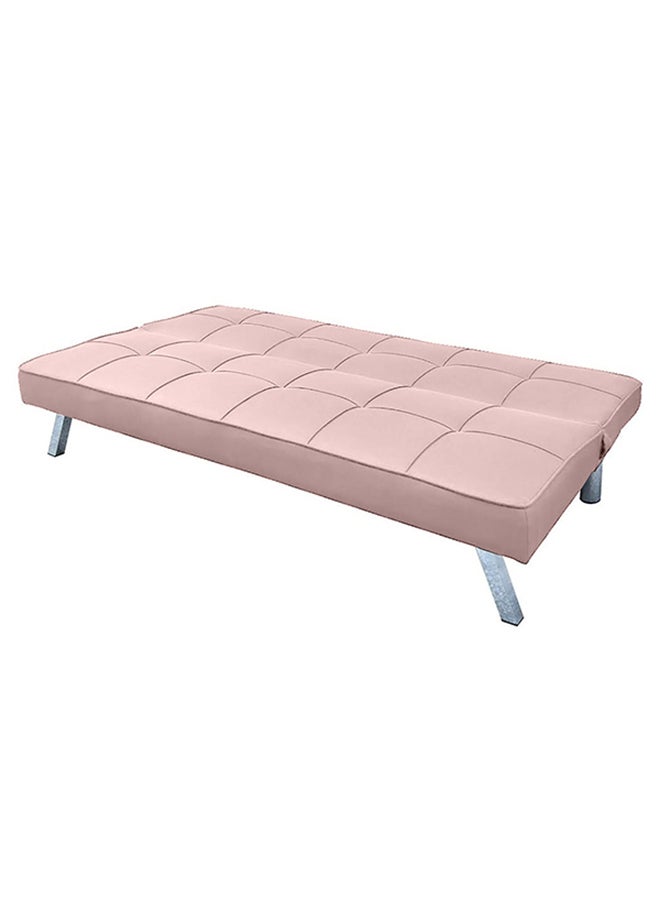 In-House Sandi | 3-Seater Sofabed 2 In 1 Upholstered In Velvet 30x177x107 cm- Light Pink - Image 3