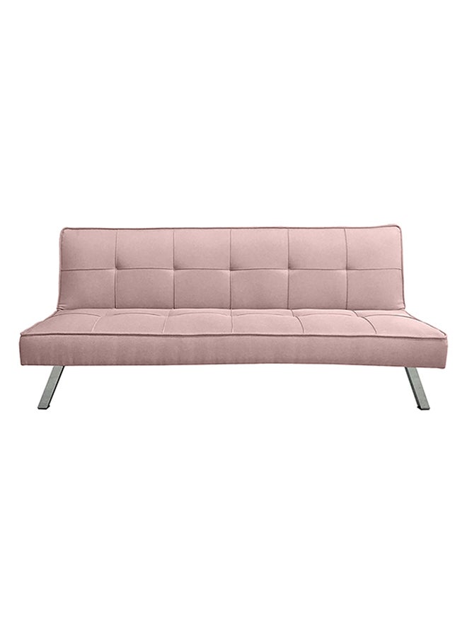 In-House Sandi | 3-Seater Sofabed 2 In 1 Upholstered In Velvet 30x177x107 cm- Light Pink - Image 4
