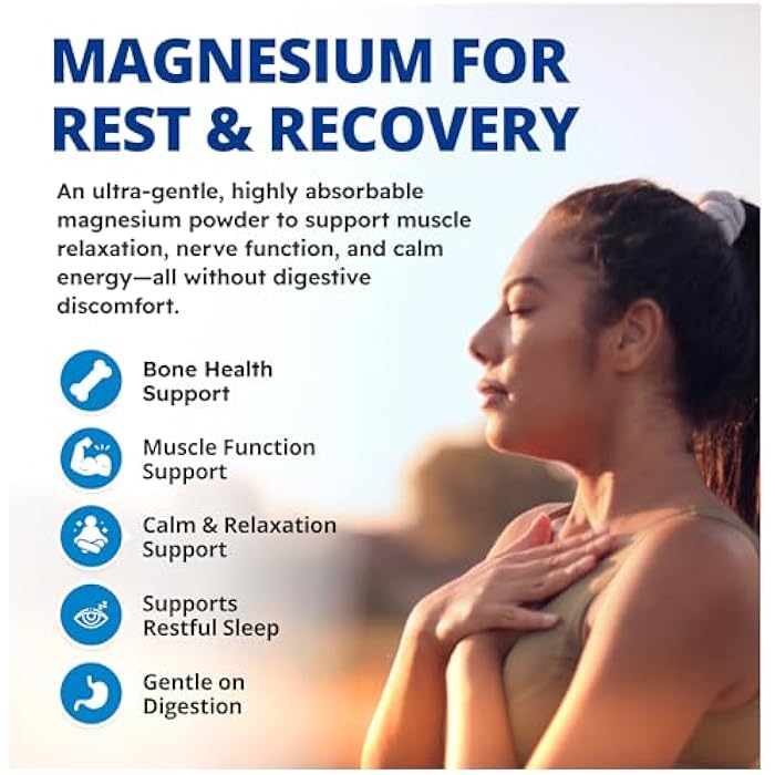 CanPrev Magnesium Bisglycinate 400 Ultra Gentle Powder 240g 48 Servings, 400mg Elemental Magnesium Per Scoop, Supports Restful Nights, Muscle Function, Gentle on Digestion, Vegan, Non-GMO, Gluten-Free - Image 2