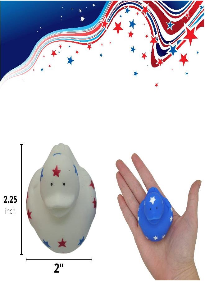 4E's Novelty 4E's Novelty Patriotic Rubber Ducks (24 Pack) Bulk 2" - Memorial Day Party Favors & Supplies, 4th of July Party Favors, Patriotic Party Supplies Gifts for Kids Adults Fourth of July  - Image 3