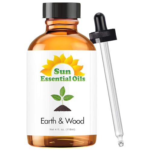 Sun Essential Oils Earth Wood Essential Oil Blend Huge 4 oz Aromatherapy Bottle Bul for Diffuser