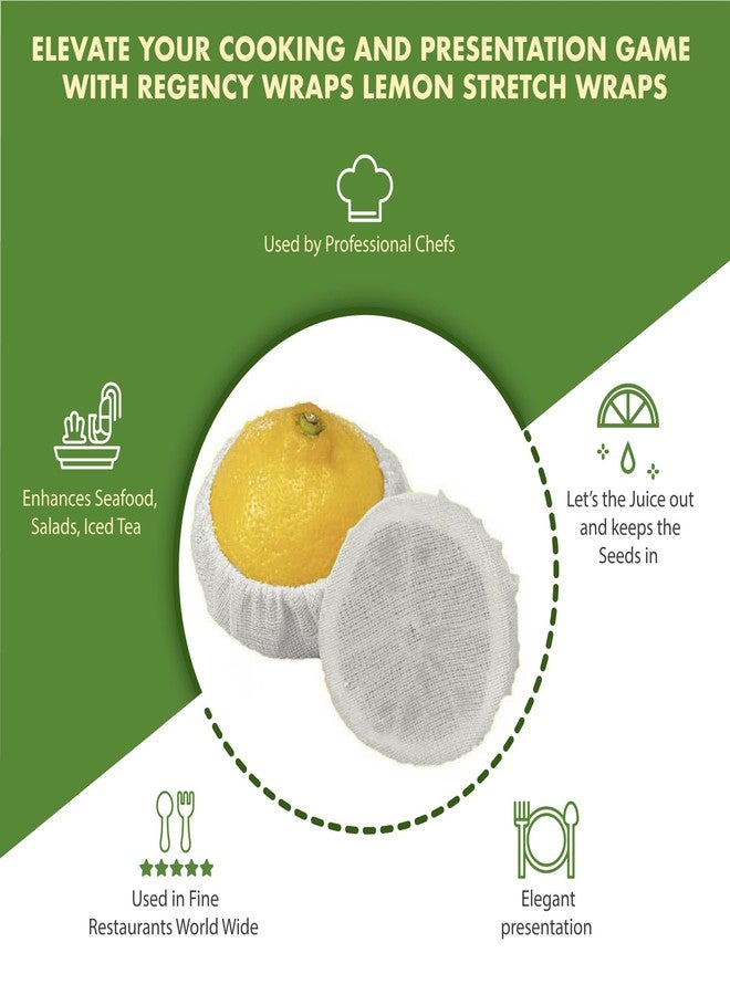 Regency Wraps Stretch Wraps, Lemon Wedge Bag, The Real Woven Cotton Cloth Covers, White, 100-pack, Seed-Free Squeezing of Halves or Wedges On Seafood & Beverages - Image 3