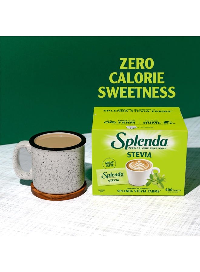 SPLENDA Stevia Zero Calorie Sweetener, Sugar Substitute Packets, 400 Count (Pack of 1) - Image 3
