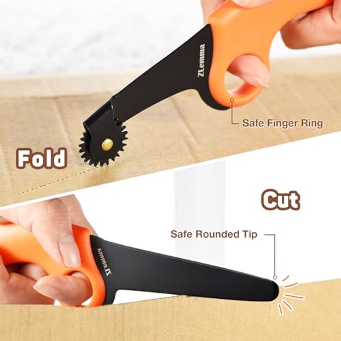 ZLemma Kids Cardboard Construction Tool Kit  Cardboard Saw & Scoring Wheel Set, 2-Piece Corrugated Craft Tools for Boys & Girls - Image 2