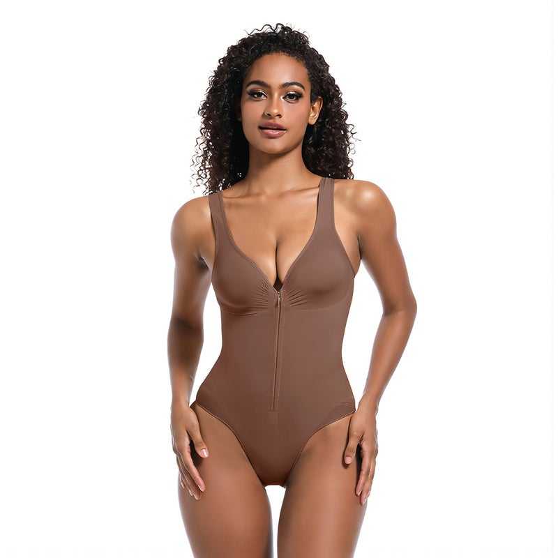 Multi Color Multi Size Shapewear S Size Universal Fit Zipper Bodysuit - Image 1
