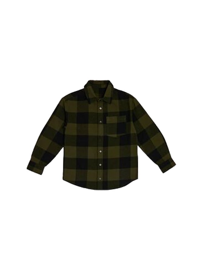 FOREVER 21 Kids Plaid Cotton Shirt (Girls + Boys)  - Image 1