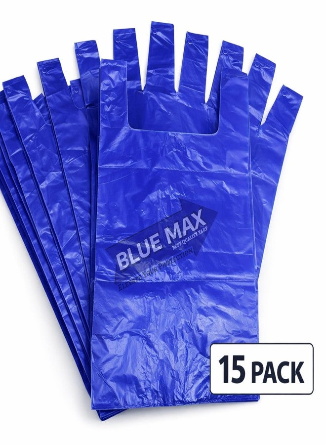 Blue Max BLUEMAX Blue Large Garbage & Storage Bags – Pack of 15, Heavy Duty,75 Micron, 120 GSM, Waterproof, Multipurpose Trash, Medical Waste, Clothes & Office Storage (30x40inch) - Image 5