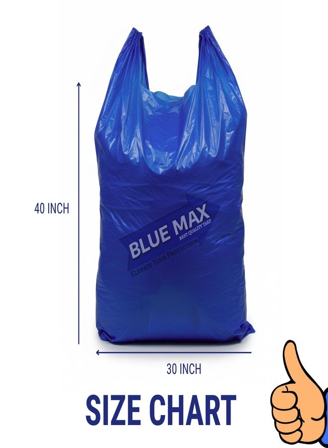 Blue Max BLUEMAX Blue Large Garbage & Storage Bags – Pack of 15, Heavy Duty,75 Micron, 120 GSM, Waterproof, Multipurpose Trash, Medical Waste, Clothes & Office Storage (30x40inch) - Image 4
