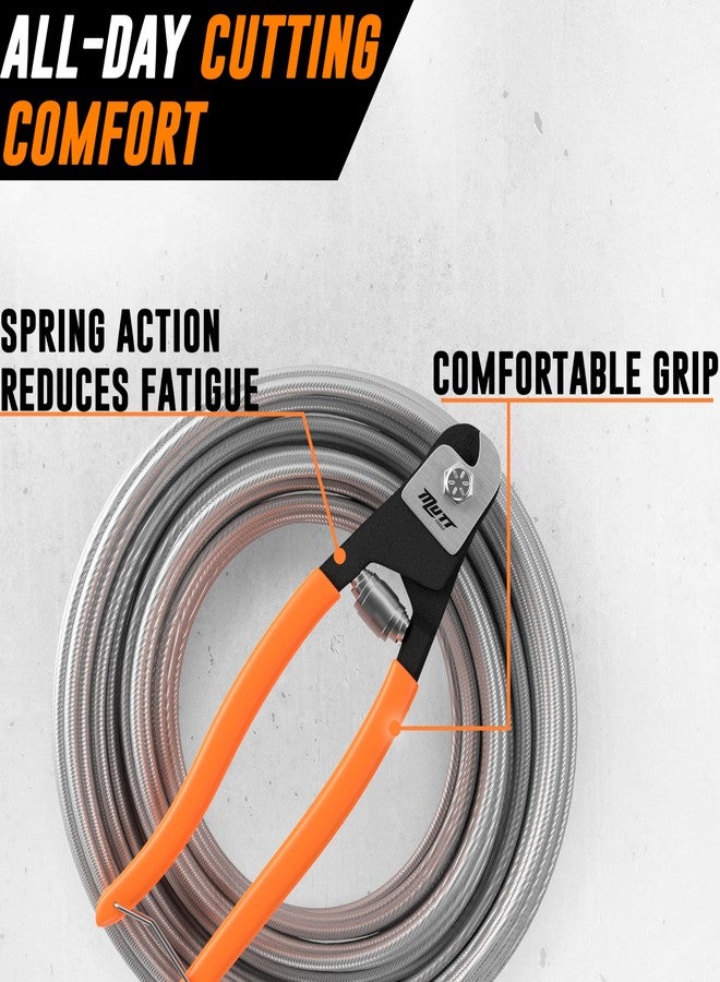 AMERICAN MUTT TOOLS قواطع كابلات فولاذية من شركة Mutt Tools - قواطع كابلات شديدة التحمل لحبال الأسلاك الفولاذية - تقطع الأسلاك حتى قطر 5/32 بوصة - تقطع الدرابزين وخطوط فرامل الدراجات وأختام الشاحنات - Image 5