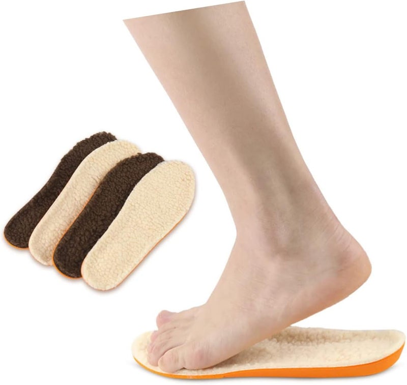 cheekyglo 1 Pair Absorption Massage- -/xxcm Flat Sole Insole Massaging of Soft Lambs Feet Inner Replacement Inserts Arch -Absorbing Boot for Sweat -Absorbing Women Footbeds Pad Men - Image 1