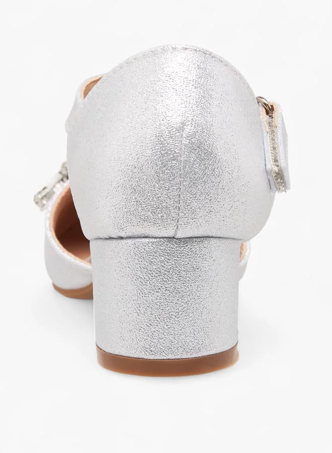 Flora Bella By Shoexpress Girls Embellished Ballerinas With Hook And Loop Closure
