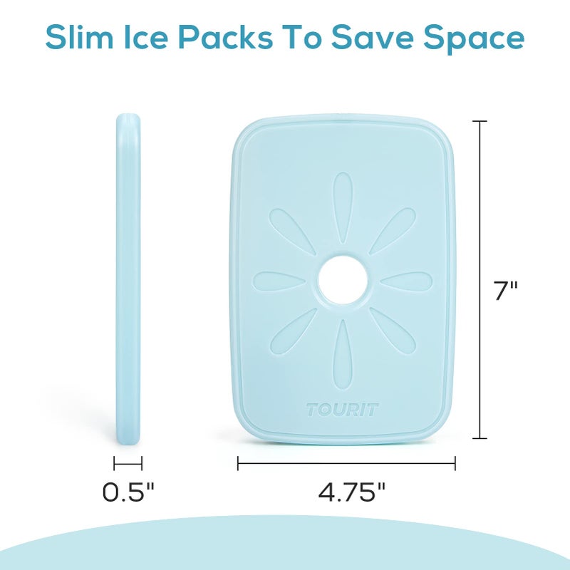 TOURIT Ice Packs for Lunch Boxes/Bags and Coolers, Lunch Box Cooler Ice Packs Reusable, Slim and Long Lasting Cool Pack for Work, Picnic or Camping - Image 2