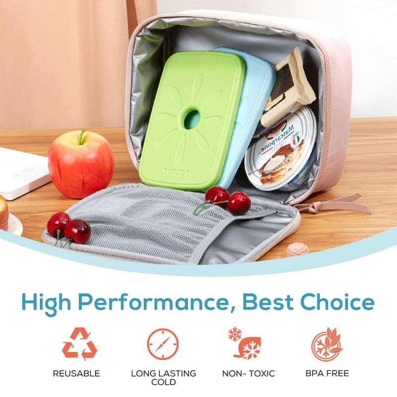 TOURIT Ice Packs for Lunch Boxes/Bags and Coolers, Lunch Box Cooler Ice Packs Reusable, Slim and Long Lasting Cool Pack for Work, Picnic or Camping - Image 3