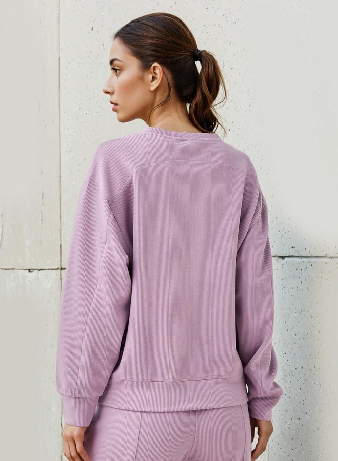 كابا سويت شيرت كابا نسائي بقصة عادية بياقة مضلعة - Image 3