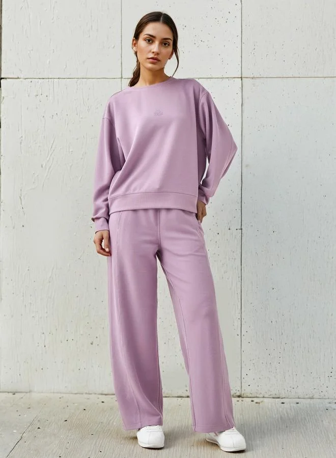 Kappa Kappa Women Regular Fit Ribbed Sweatshirt