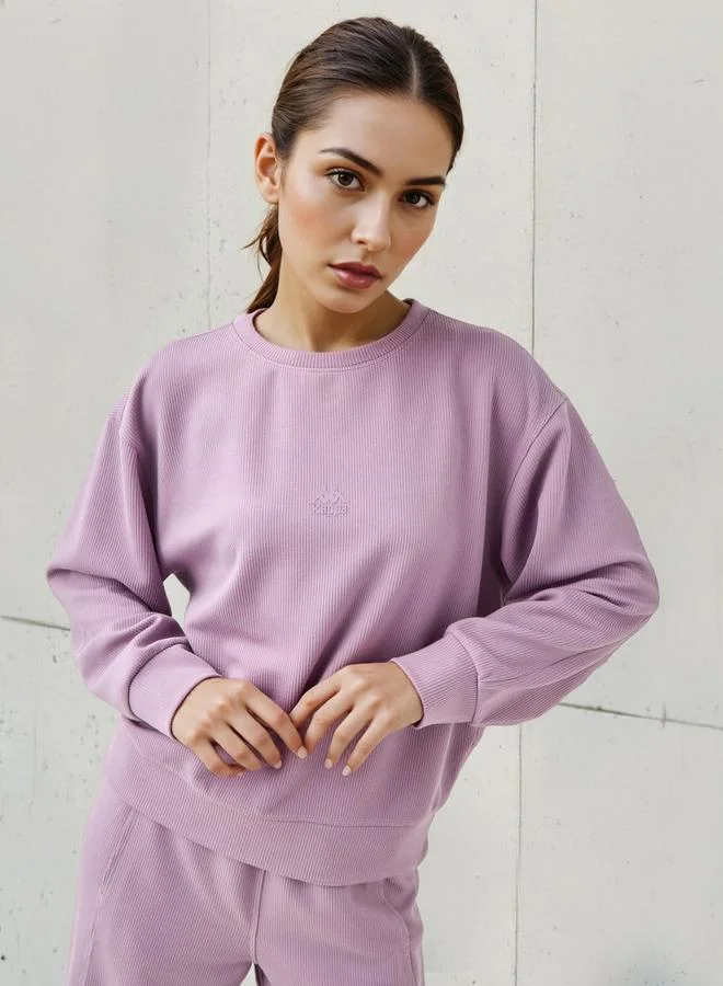 Kappa Kappa Women Regular Fit Ribbed Sweatshirt