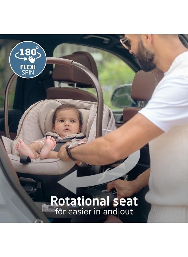 MaxiCosi Maxi-Cosi Peri™ 180 Rotating Infant Car Seat, Baby Car Seat Rotating Carseat, Swivel Car Seat, Desert Wonder - Image 3