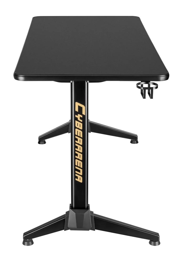 Skilltech - SH BLD02 126 Cyberwarrior Gaming Desk with Full RGB Lighting, Touch Control Panel, Adjustable Light Modes, and Durable PVC Veneer – Immersive LED Gamer Workstation - Image 1