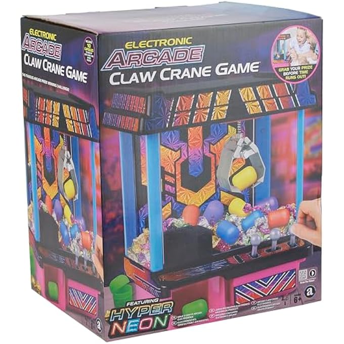 ELECTRONIC ARCADE CLAW CRANE GAME (HYPER NEON BLACK SERIES) - Image 2