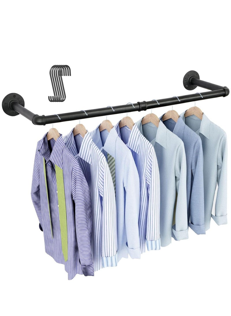 MarlaMall Wall Mounted Industrial Tube Hangers 38.4 Inch Heavy Duty Hangers For Laundry Room and Closet Storage Cabinets - Image 1