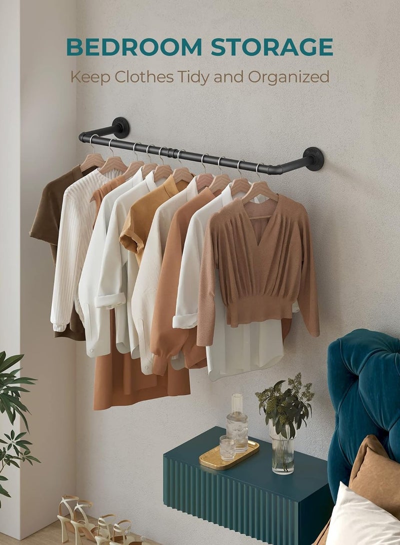 MarlaMall Wall Mounted Industrial Tube Hangers 38.4 Inch Heavy Duty Hangers For Laundry Room and Closet Storage Cabinets - Image 4