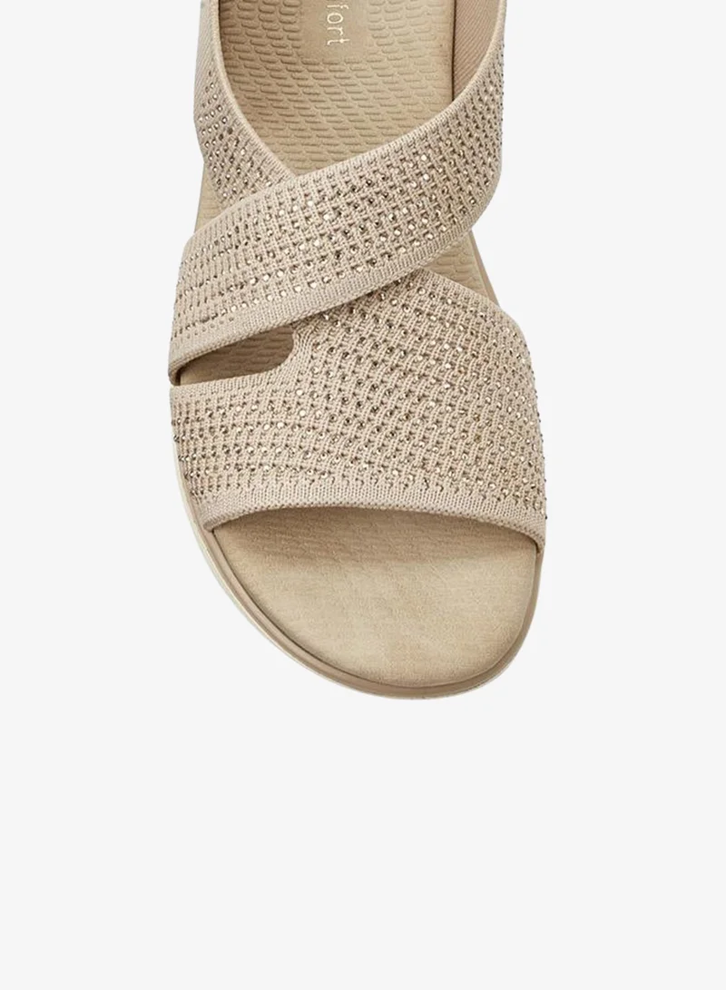 Le Confort BEIGE Women Flatform Heel Sandals for Women | Best Price UAE