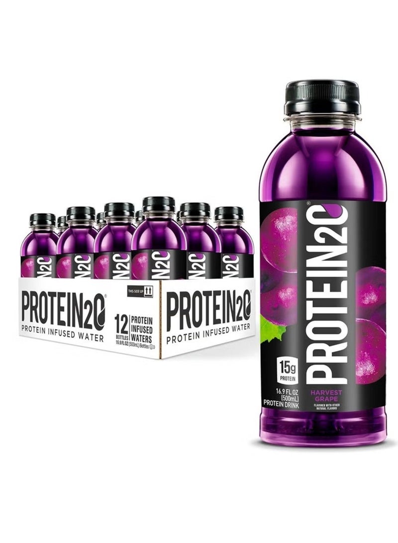 PROTEIN20 Protein2o Infused Water Harvest Grape 500ml – Pack of 12 - Image 1