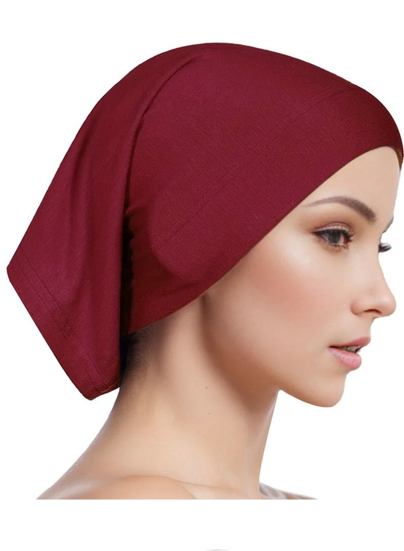 YOUGE 6-Piece Elegant And Comfortable Stretchable Hijab Premium Cap Comfortable Classic Long Scarf For Women and Girls Soft Turban Head Wrap for Lady - Image 4