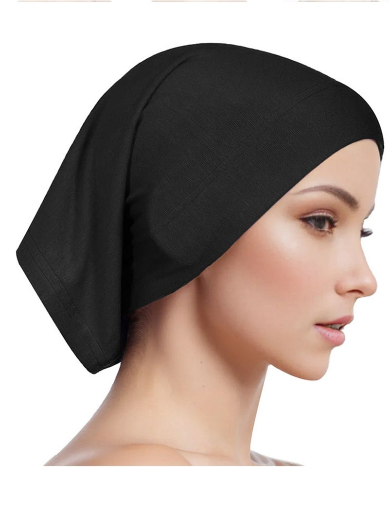 YOUGE 6-Piece Elegant And Comfortable Stretchable Hijab Premium Cap Comfortable Classic Long Scarf For Women and Girls Soft Turban Head Wrap for Lady - Image 3