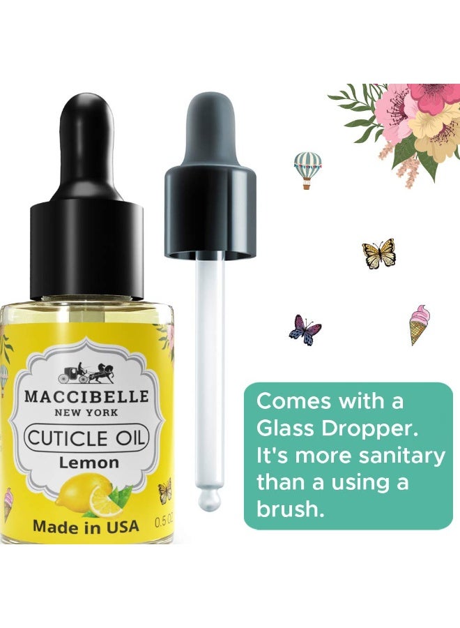 maccibelle Maccibelle Cuticle Oil 0.5 oz - Soothe Nail Dry Cracked Cuticles (Lemon, 0.5 Fl Oz) - Image 2