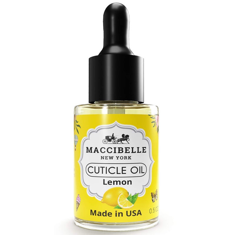 Maccibelle Cuticle Oil 0.5 oz - Soothe Nail Dry Cracked Cuticles (Lemon, 0.5 Fl Oz) - Image 1