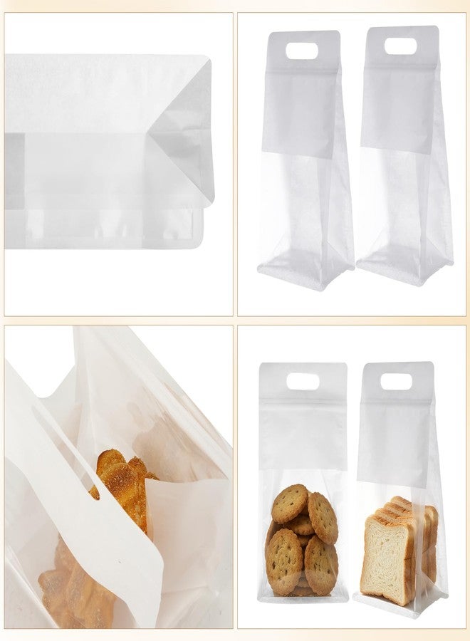 STARVAST 150 Pcs Bread Bags with Window, Small Paper Bread Bags 5.1 x 3.9x 11 In, Kraft Handle Zipper Bakery Packaging for Homemade Loaves, Sourdough and Pastry Gifts - Image 5