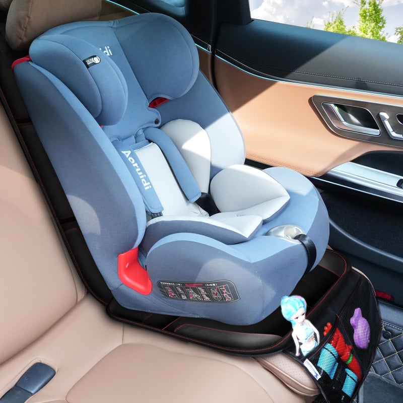 Gowhalle Car Seat Protector With Non-Slip Rubber Padded Backing, Waterproof Thickest Padding for Child Seats, No Imprint Under Baby Seat (Red-1pcs) - Image 4