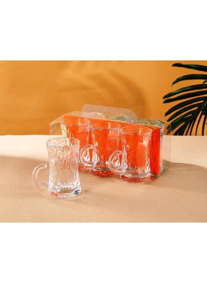 SAQOWARE Saqoware 6 Pcs Tea Glass Mug Set With Handle, 235ml  - Image 3