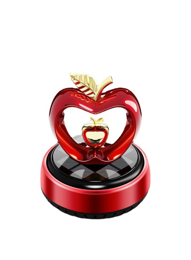 general Unique Heart Apple Combined Solar Car Air Freshener Auto Rotates with Sunlight Heat  Resistant Suitable for Moms and Babies Long Lasting Scent in Car - Image 1