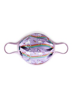 Gomask; Safe N Soft Face Mask For Kids; Reusable And Washable 2 Layer Cotton; Anti Pollution And Outdoor Dust Protection; Soft Elastic Strap; Boys N Girls; Printed Pattern Unicorn
